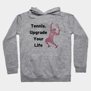 US Open Tennis USA Flag Silhouette Hoodie